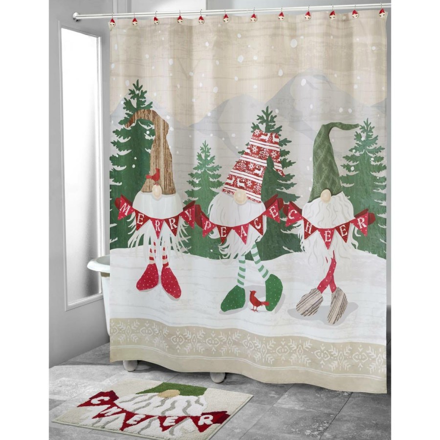 Shower Curtains * | Promo Shower Curtains Avanti Merry Gnome Shower Curtain Multi