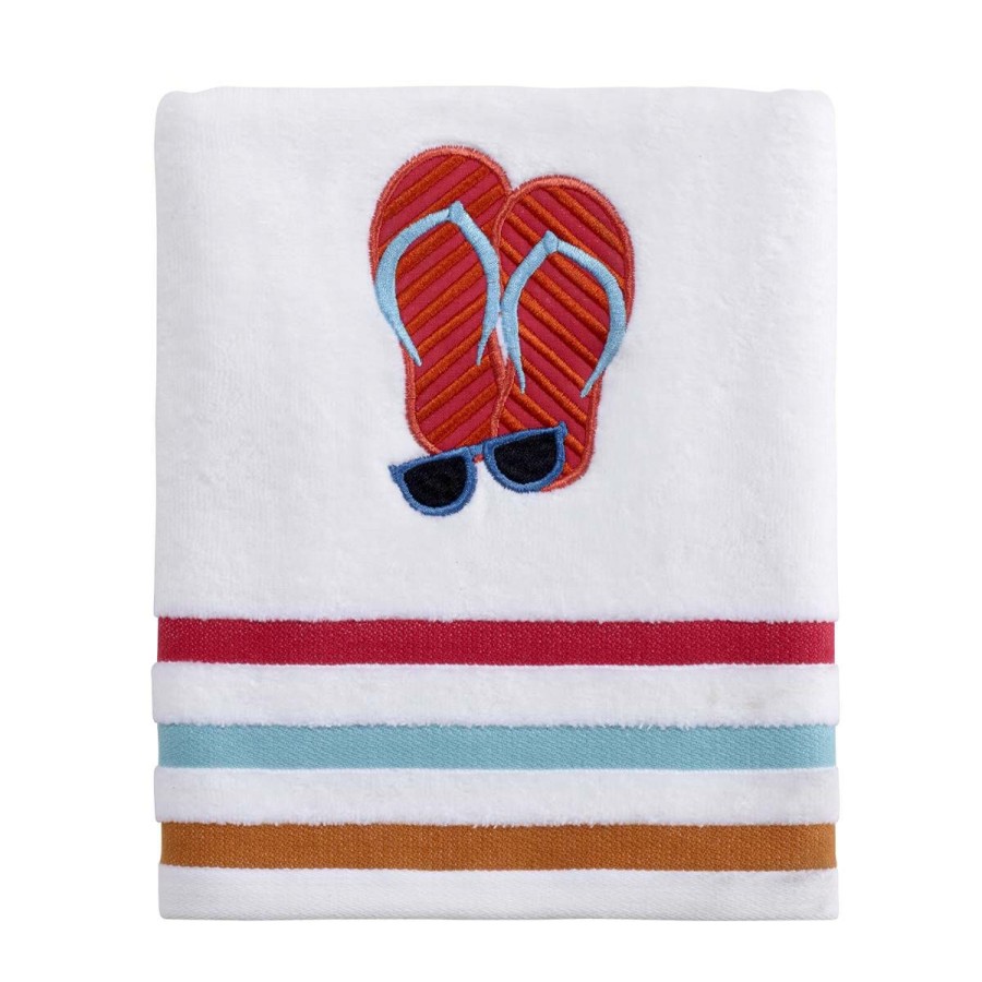 Towels * | Brand New Towels Avanti Surf Time Hand Towel White