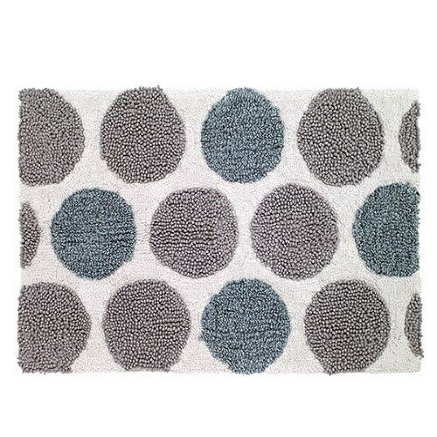 Bath Rugs & Mats * | Deals Bath Rugs & Mats Avanti Dotted Circles Bath Rug White