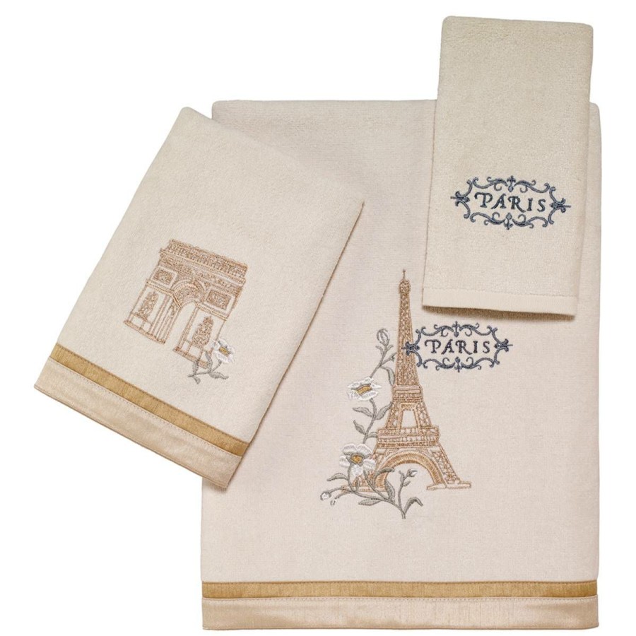 Towels * | Cheap Towels Avanti Paris Botanique Towel Collection Ivory