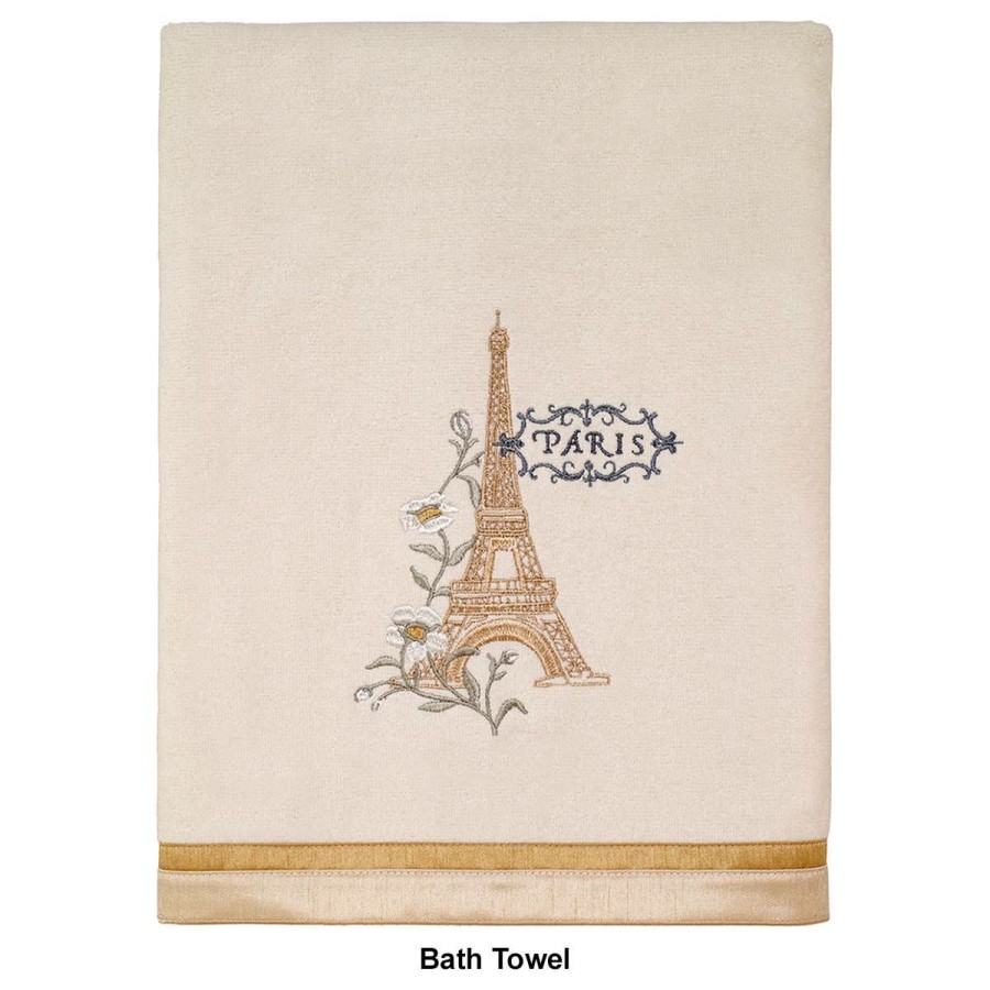 Towels * | Cheap Towels Avanti Paris Botanique Towel Collection Ivory