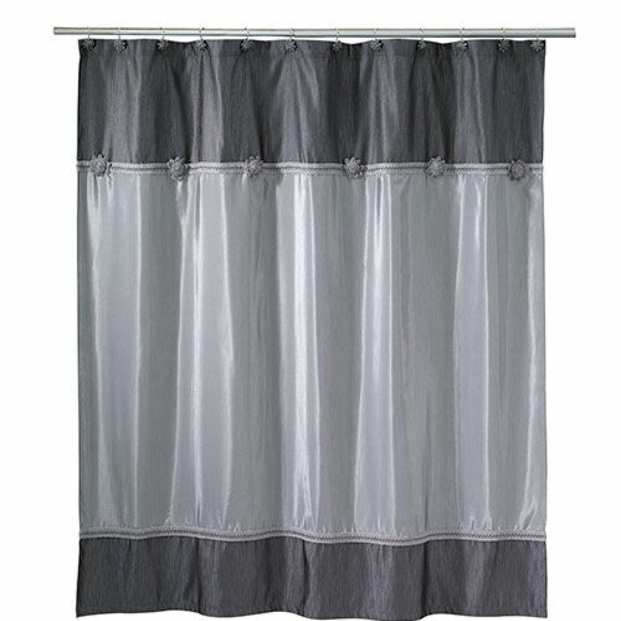 Shower Curtains * | Promo Shower Curtains Avanti Braided Medallion Shower Curtain