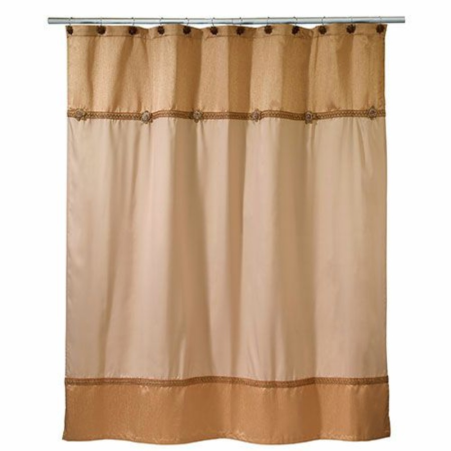 Shower Curtains * | Promo Shower Curtains Avanti Braided Medallion Shower Curtain