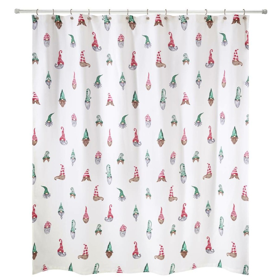 Shower Curtains * | Flash Sale Shower Curtains Avanti Holiday Gnome Shower Curtain Multi