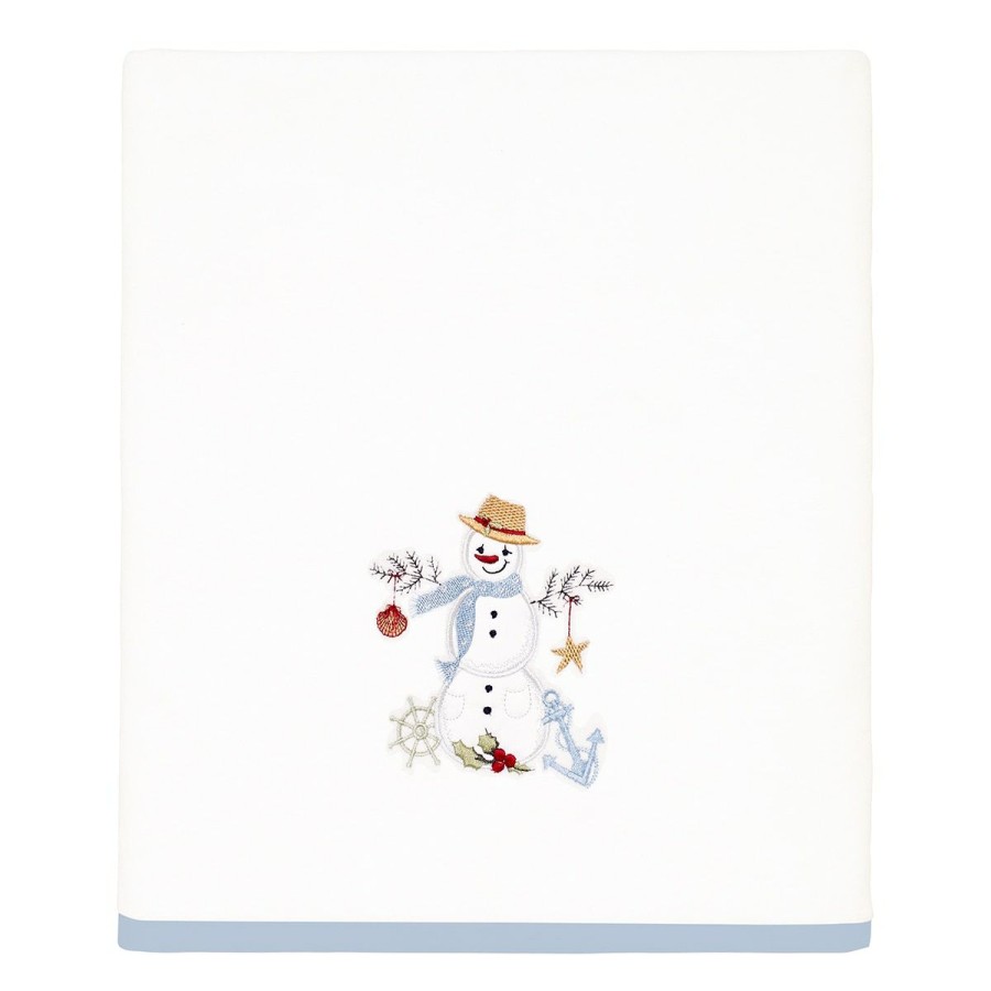 Towels * | Buy Towels Avanti Coastal Snowman Bath Towel Collection White