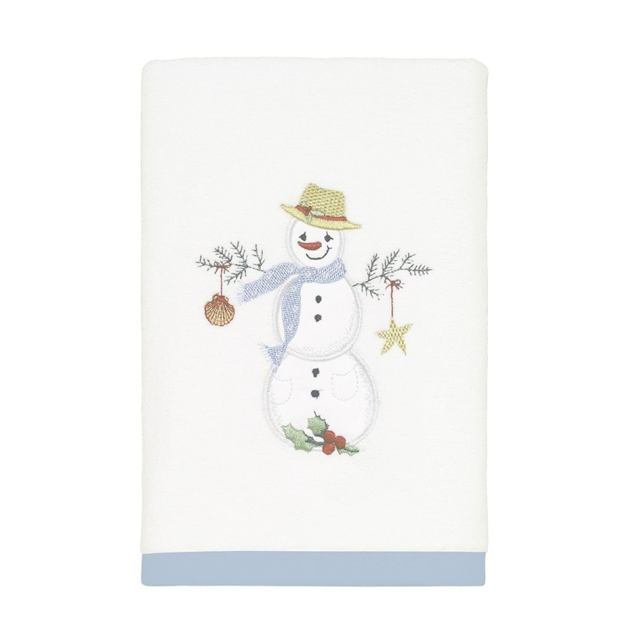 Towels * | Buy Towels Avanti Coastal Snowman Bath Towel Collection White