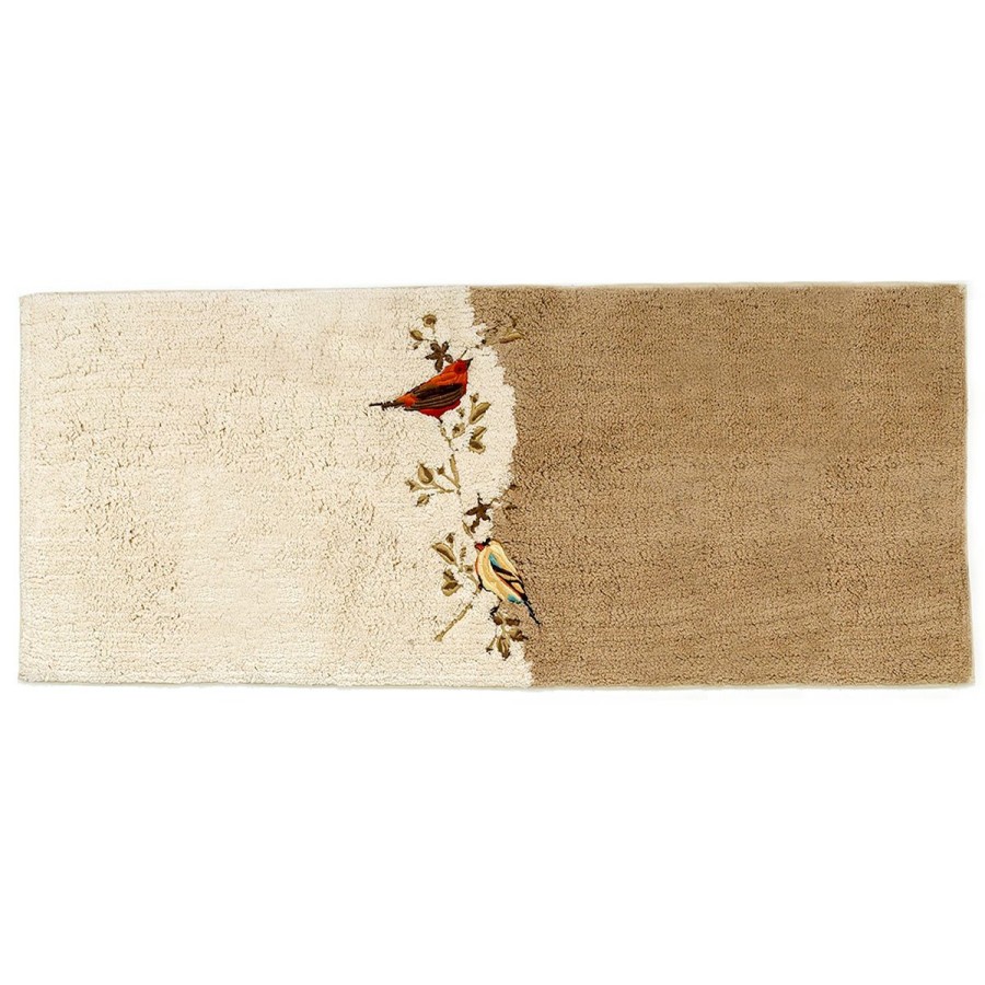 Bath Rugs & Mats * | Wholesale Bath Rugs & Mats Avanti Gilded Birds Rug Ivory