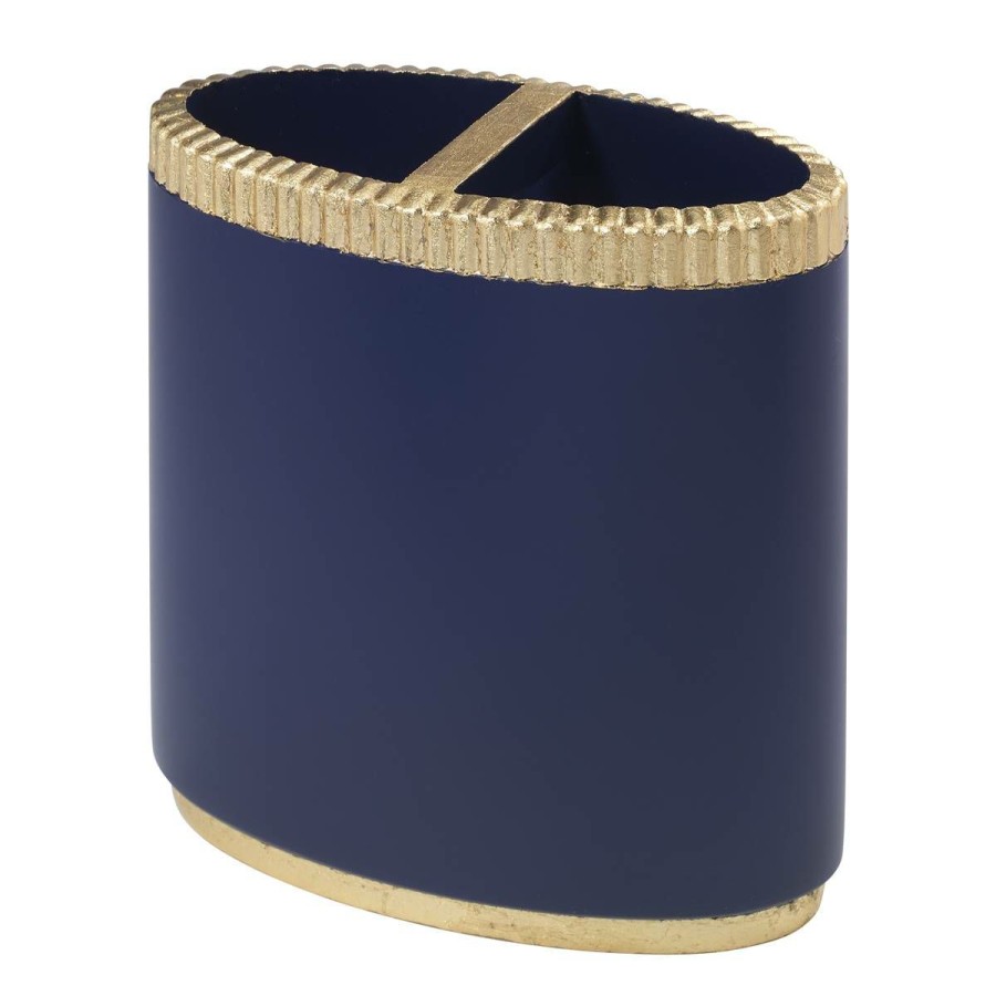 Toothbrush Holders * | Coupon Toothbrush Holders Avanti Riviera Toothbrush Holder Navy/Gold