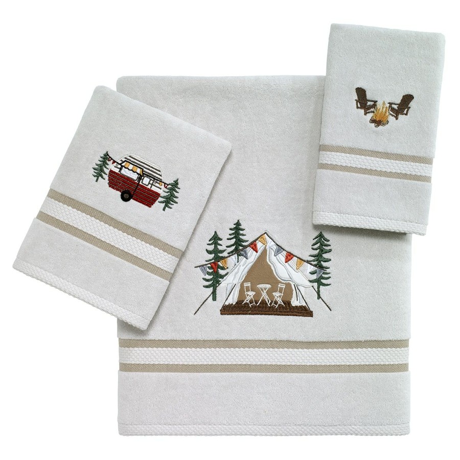 Towels * | Deals Towels Avanti Gone Glamping Bath Towel Collection Beige/Multi