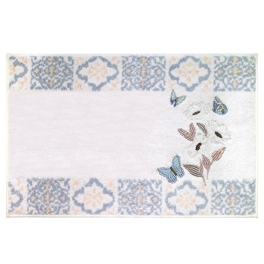 Bath Rugs & Mats * | Hot Sale Bath Rugs & Mats Avanti In The Garden Rug White/Multi