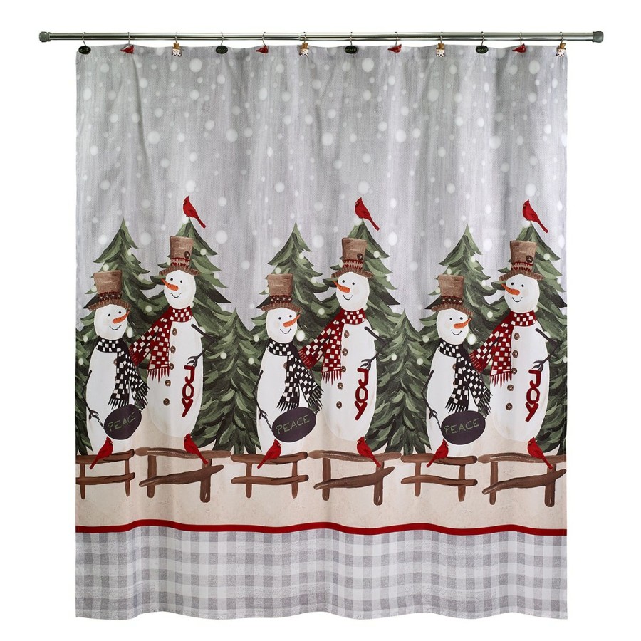 Shower Curtains * | Wholesale Shower Curtains Avanti Country Friend Fabric Shower Curtain Grey