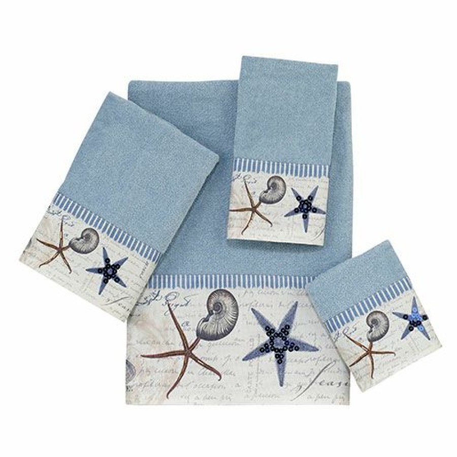 Towels * | Best Reviews Of Towels Avanti Linens Antigua Towel Collection Blue-Fog