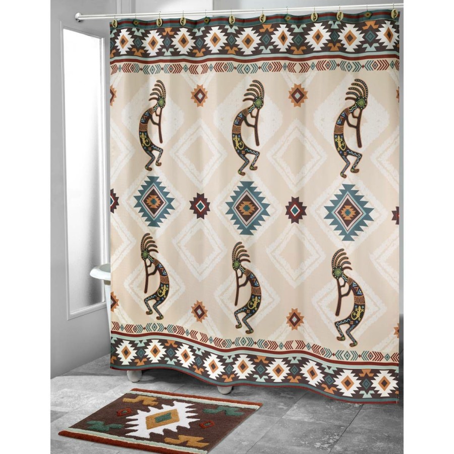 Shower Curtains * | Brand New Shower Curtains Avanti Navajo Dance Shower Curtain Beige/Multi