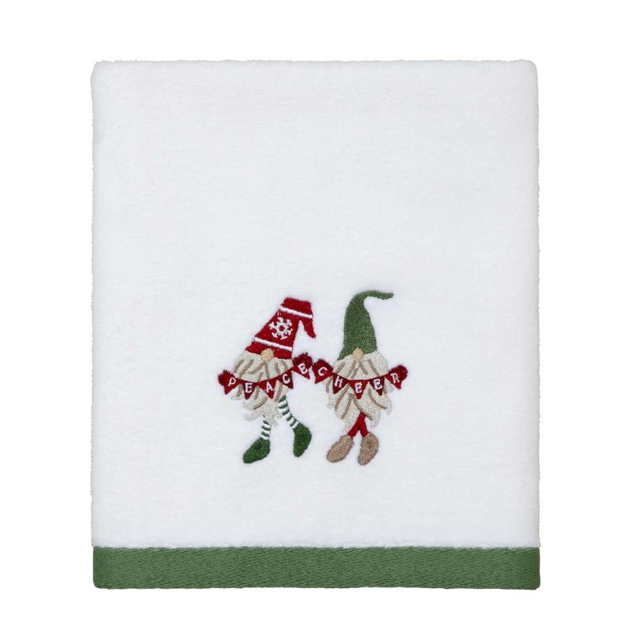 Towels * | Hot Sale Towels Avanti Merry Gnome Hand Towel White