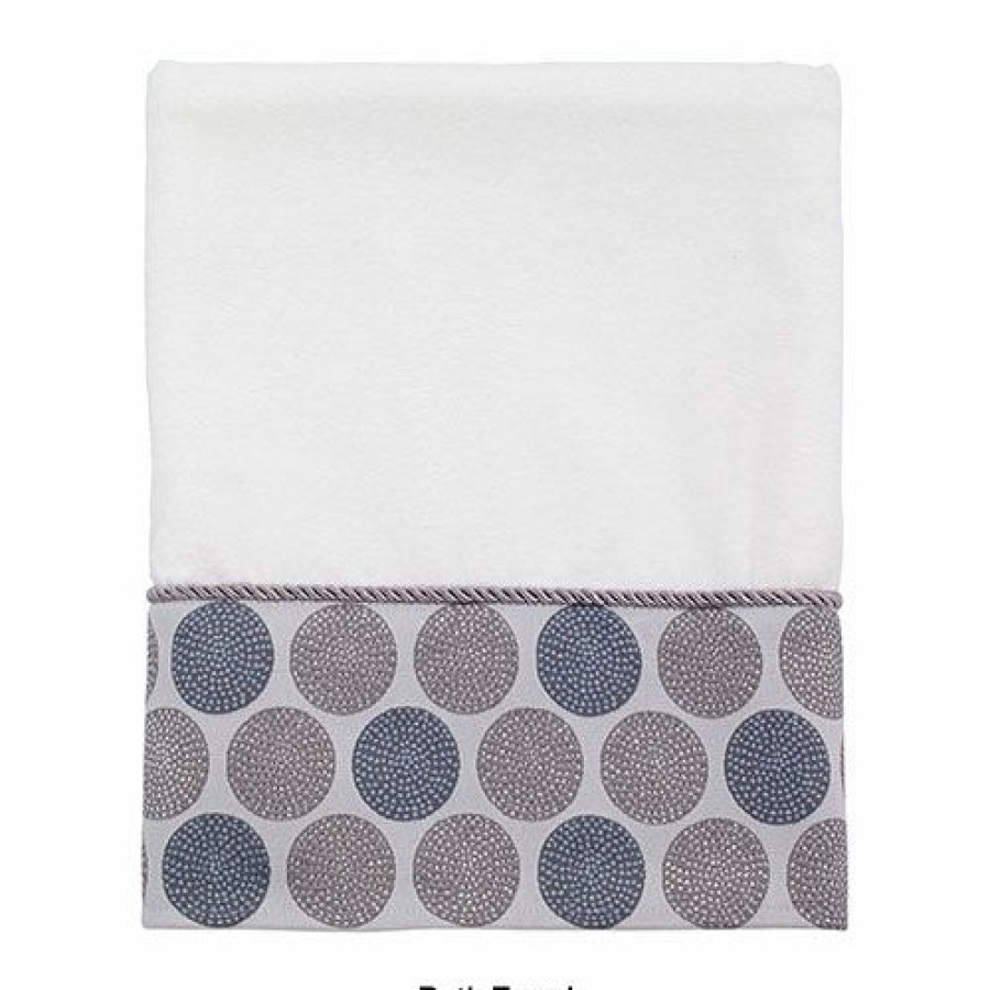 Towels * | Budget Towels Avanti Dotted Circles Towel Collection White