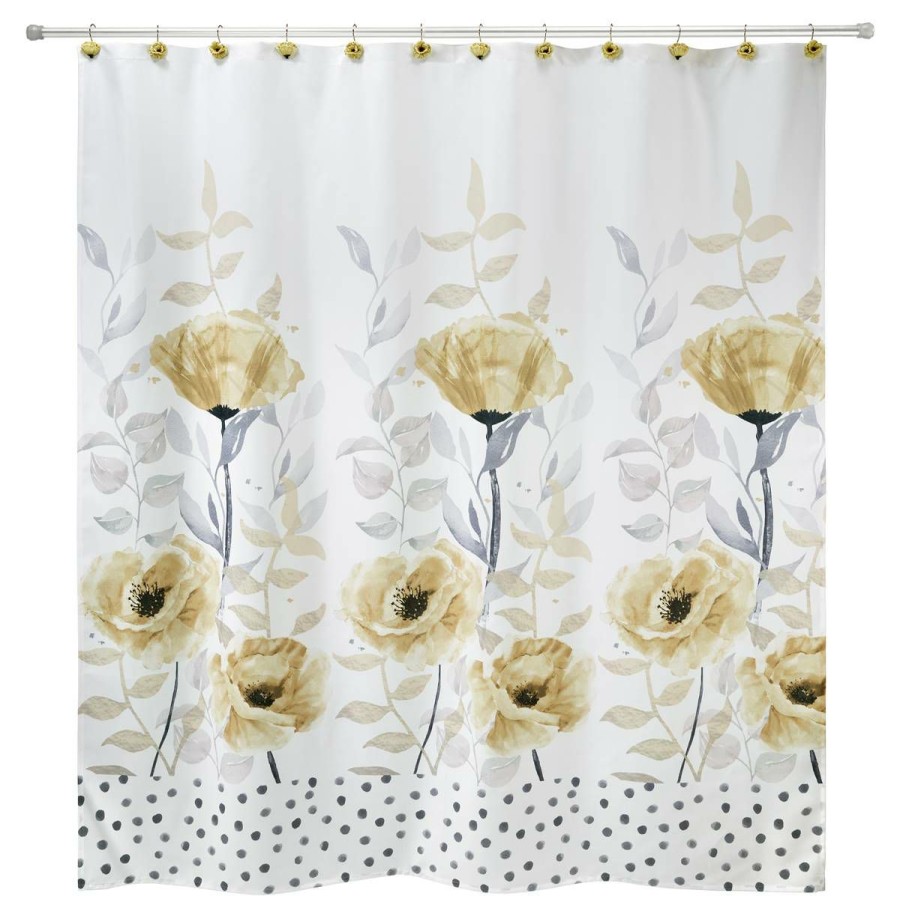 Shower Curtains * | Wholesale Shower Curtains Avanti Marielle Shower Curtain Yellow/Multi