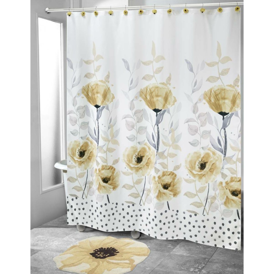 Shower Curtains * | Wholesale Shower Curtains Avanti Marielle Shower Curtain Yellow/Multi