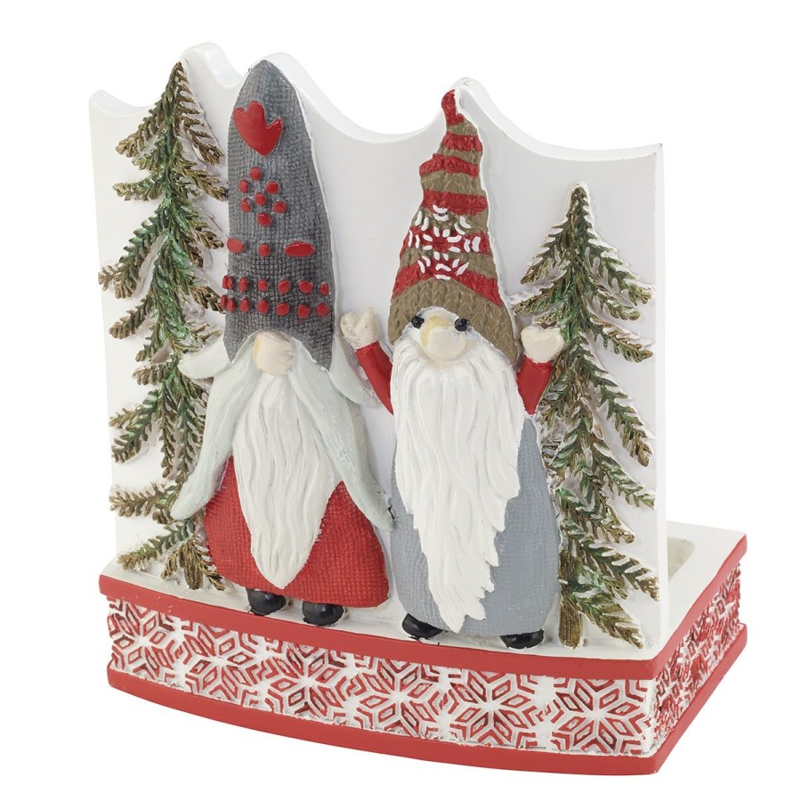 Toothbrush Holders * | Discount Toothbrush Holders Avanti Christmas Gnomes Toothbrush Holder White