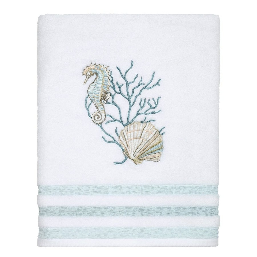 Towels * | Coupon Towels Avanti Coastal Terrazzo Bath Towel Collection White