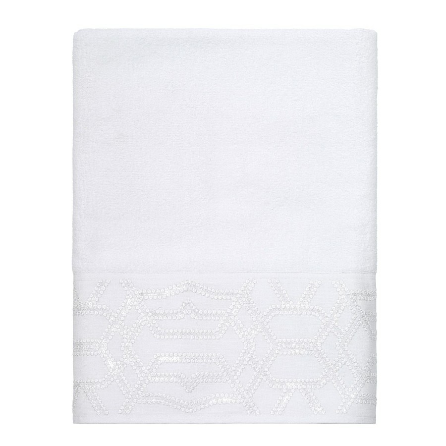 Towels * | Best Sale Towels Avanti Serafina Bath Towel Collection White