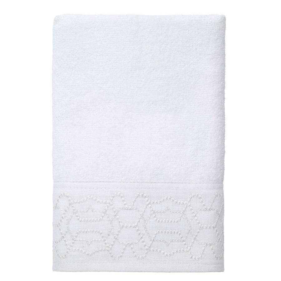 Towels * | Best Sale Towels Avanti Serafina Bath Towel Collection White