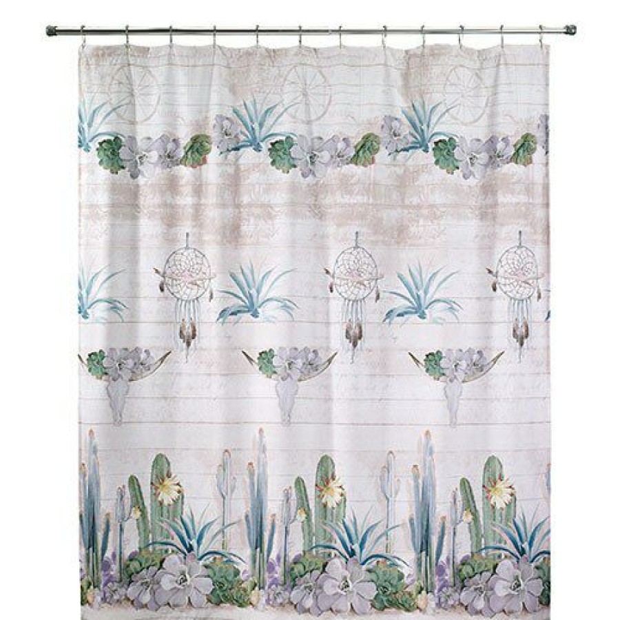 Shower Curtains * | Best Pirce Shower Curtains Avanti Canyon Shower Curtain White-Multi