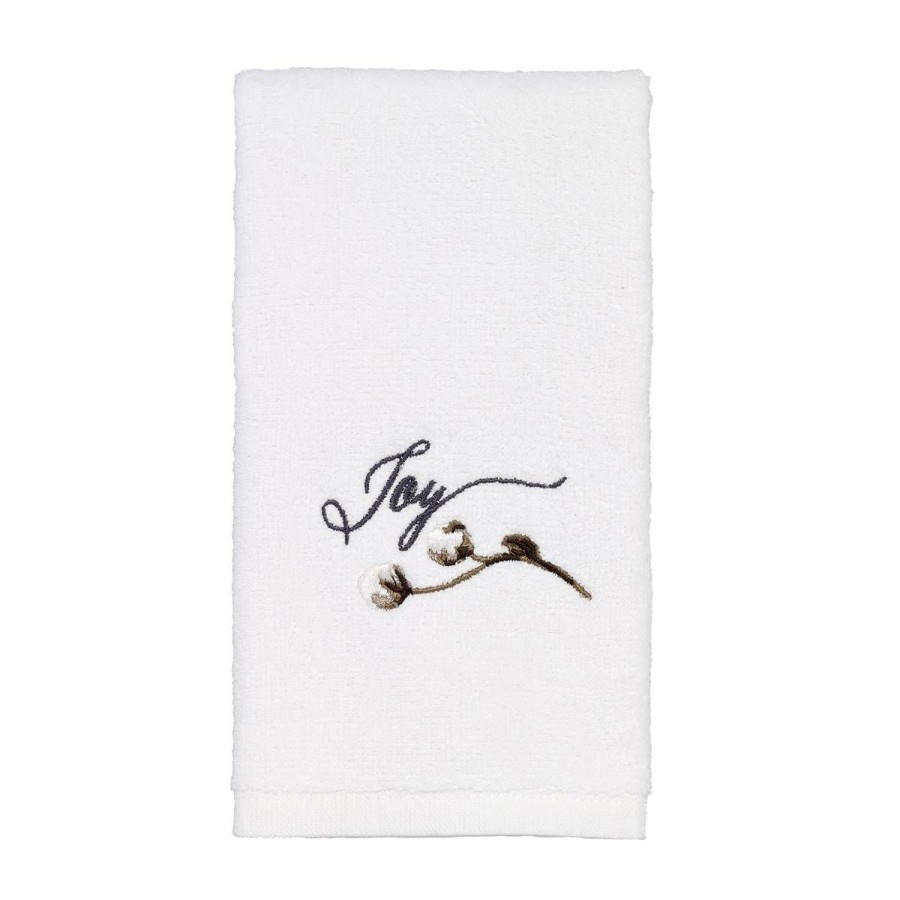 Towels * | Cheap Towels Avanti Modern Farmhouse Fingertip Towel White