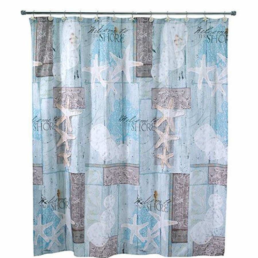 Shower Curtains * | Flash Sale Shower Curtains Avanti Beachcomber Shower Curtain Blue-Multi