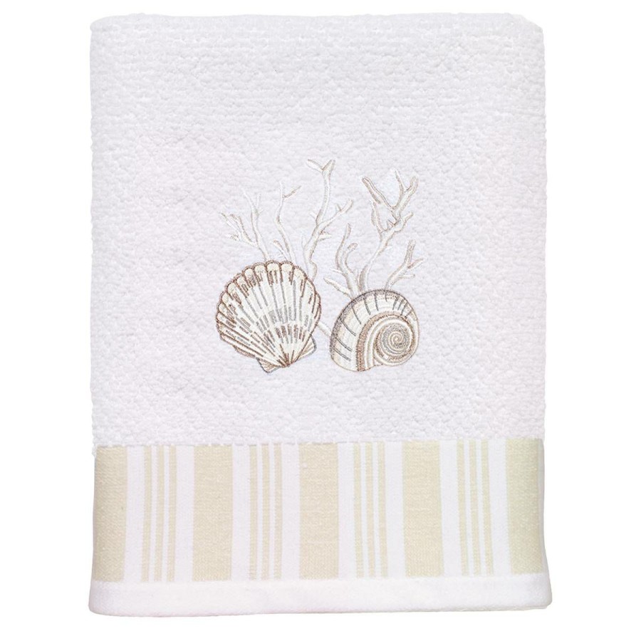 Towels * | Top 10 Avanti Destin Towels White/Multi