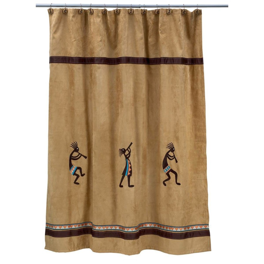 Shower Curtains * | Hot Sale Shower Curtains Avanti Kokopelli Shower Curtain Gold