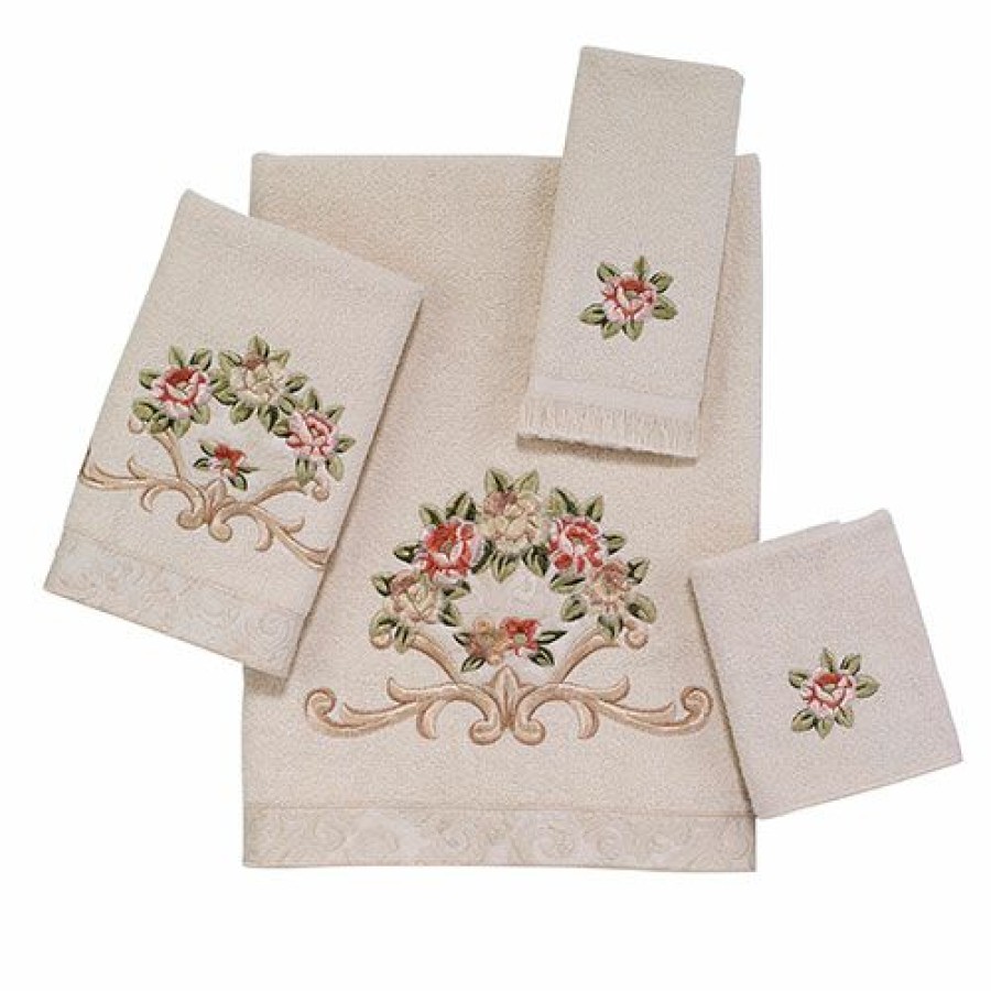 Towels * | Coupon Towels Avanti Linens Rosefan Towel Collection Ivory