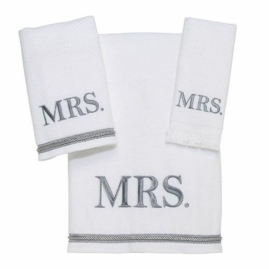 Towels * | Budget Towels Avanti Linens Mrs. Towel Towel Collection White