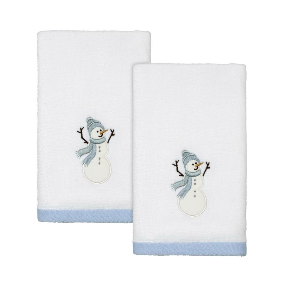 Towels * | Flash Sale Avanti Frosty Friends 2Pk. Fingertips Towels White