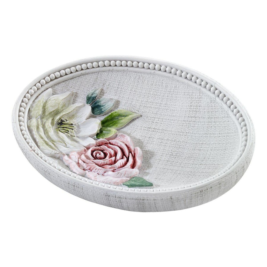 Soap Dishes * | Flash Sale Soap Dishes Avanti Spring Garden Soap Dish Off-White/Multi