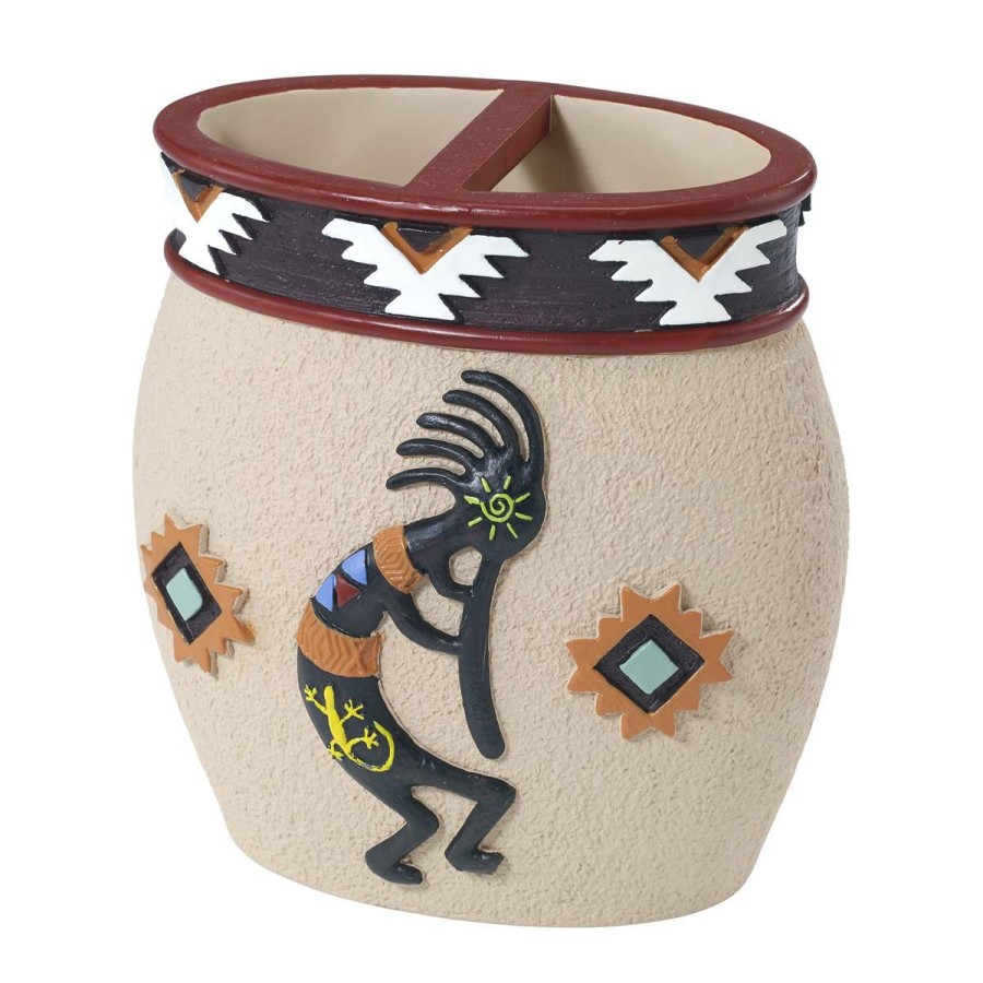 Toothbrush Holders * | Promo Toothbrush Holders Avanti Navajo Dance Toothbrush Holder Beige/Multi