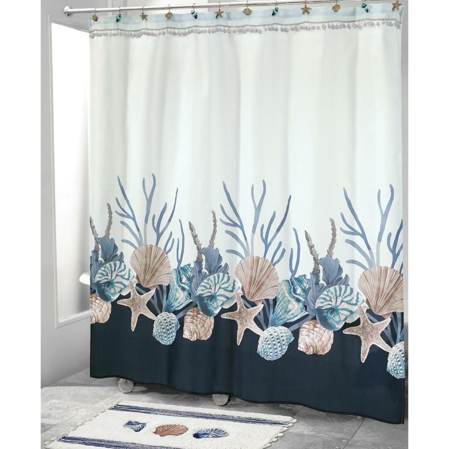 Shower Curtains * | Best Deal Shower Curtains Avanti Blue Lagoon Shower Curtain Blue-Multi