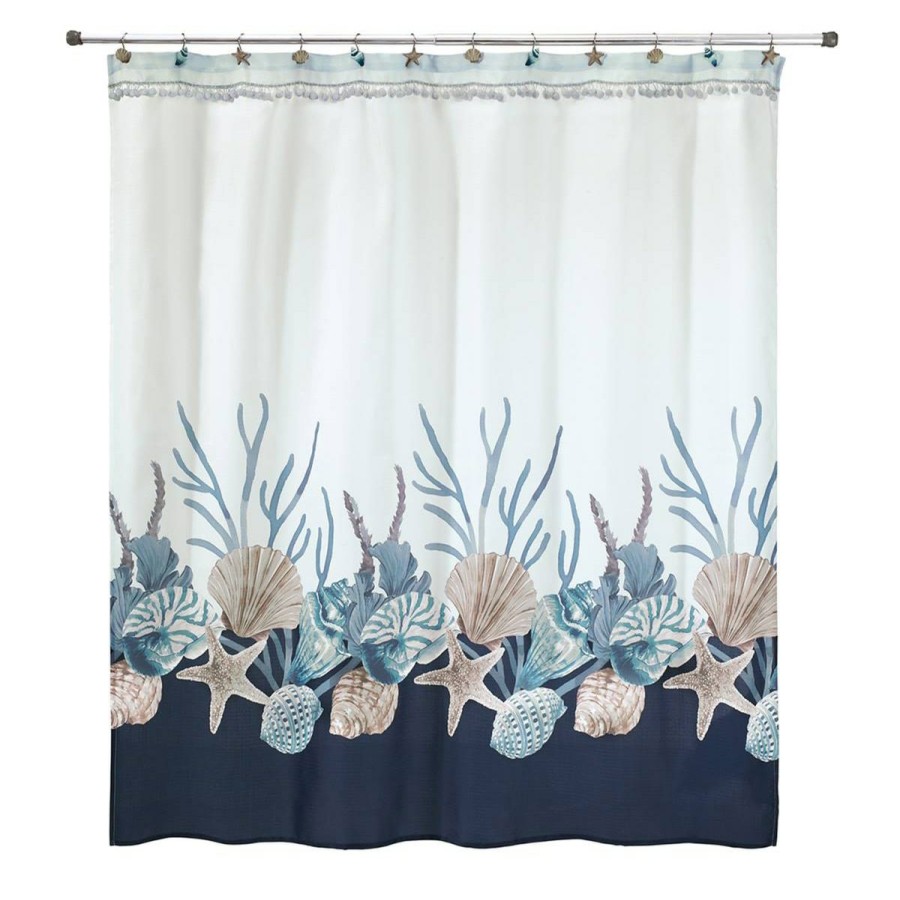 Shower Curtains * | Best Deal Shower Curtains Avanti Blue Lagoon Shower Curtain Blue-Multi