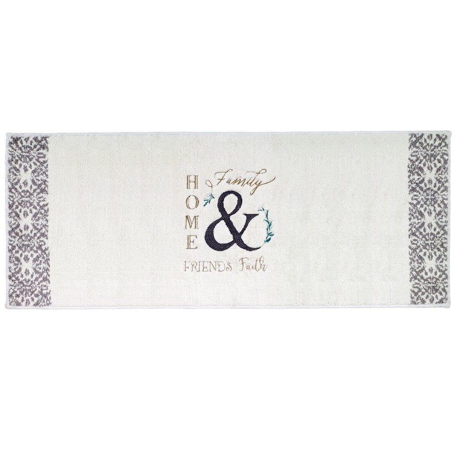 Bath Rugs & Mats * | Budget Bath Rugs & Mats Avanti Modern Farmhouse Rug White/Multi