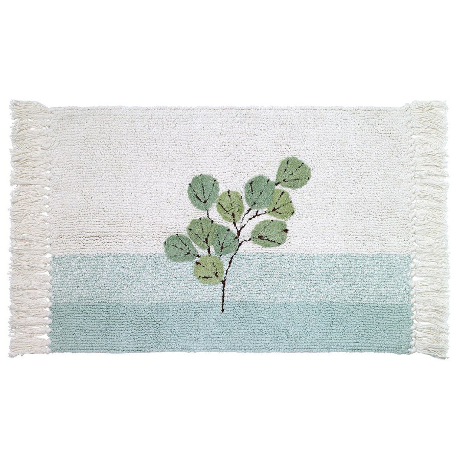 Bath Rugs & Mats * | Buy Bath Rugs & Mats Avanti Ombre Leaves Rug White/Multi