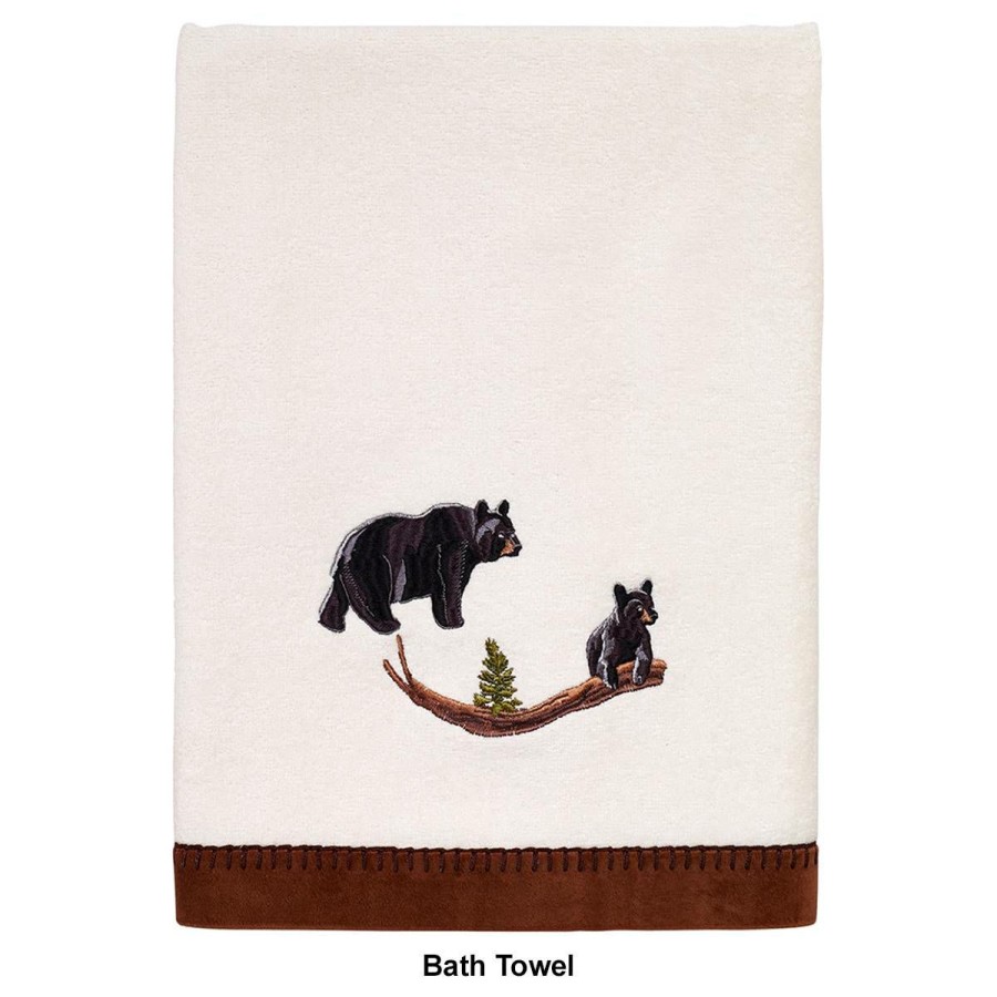 Towels * | Cheapest Towels Avanti Black Bear Lodge Towel Collection Ivory