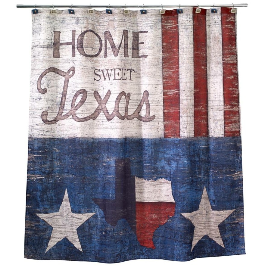 Shower Curtains * | Outlet Shower Curtains Avanti Home Sweet Texas Shower Curtain White/Multi