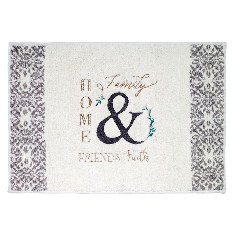 Bath Rugs & Mats * | New Bath Rugs & Mats Avanti Modern Farmhouse Rug White/Multi