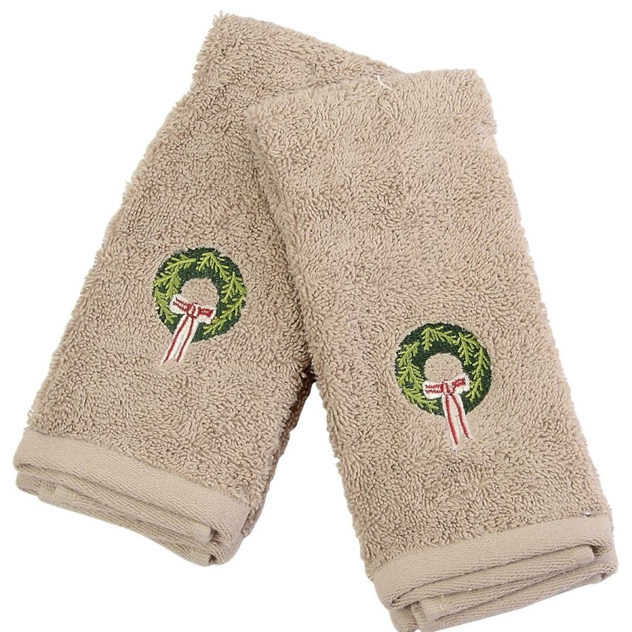 Towels * | Promo Avanti Wreath 2Pk. Fingertip Towels Linen