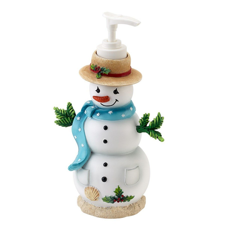 Soap & Lotion Pumps * | New Soap & Lotion Pumps Avanti Coastal Snowman Lotion Pump White