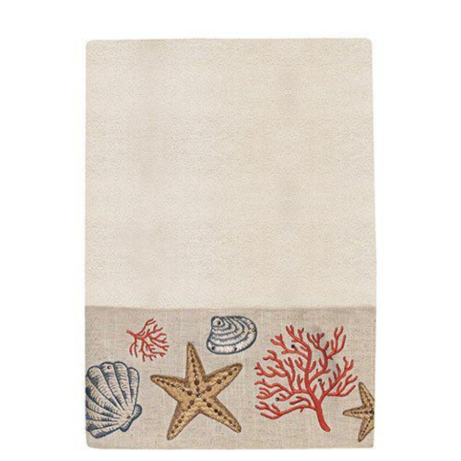 Towels * | Cheap Towels Avanti Linens Sea Treasure Towel Collection Ivory