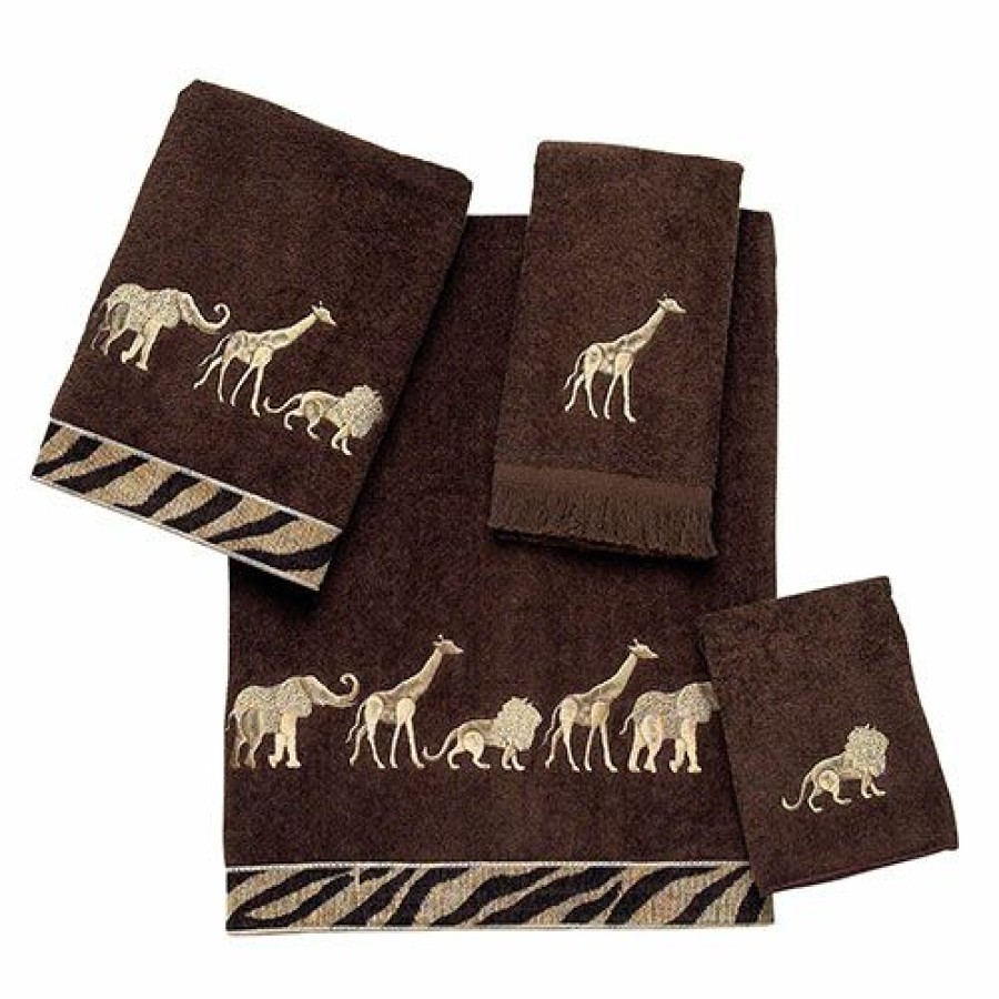 Towels * | Best Pirce Towels Avanti Linens Animal Parade Towel Collection Mocha