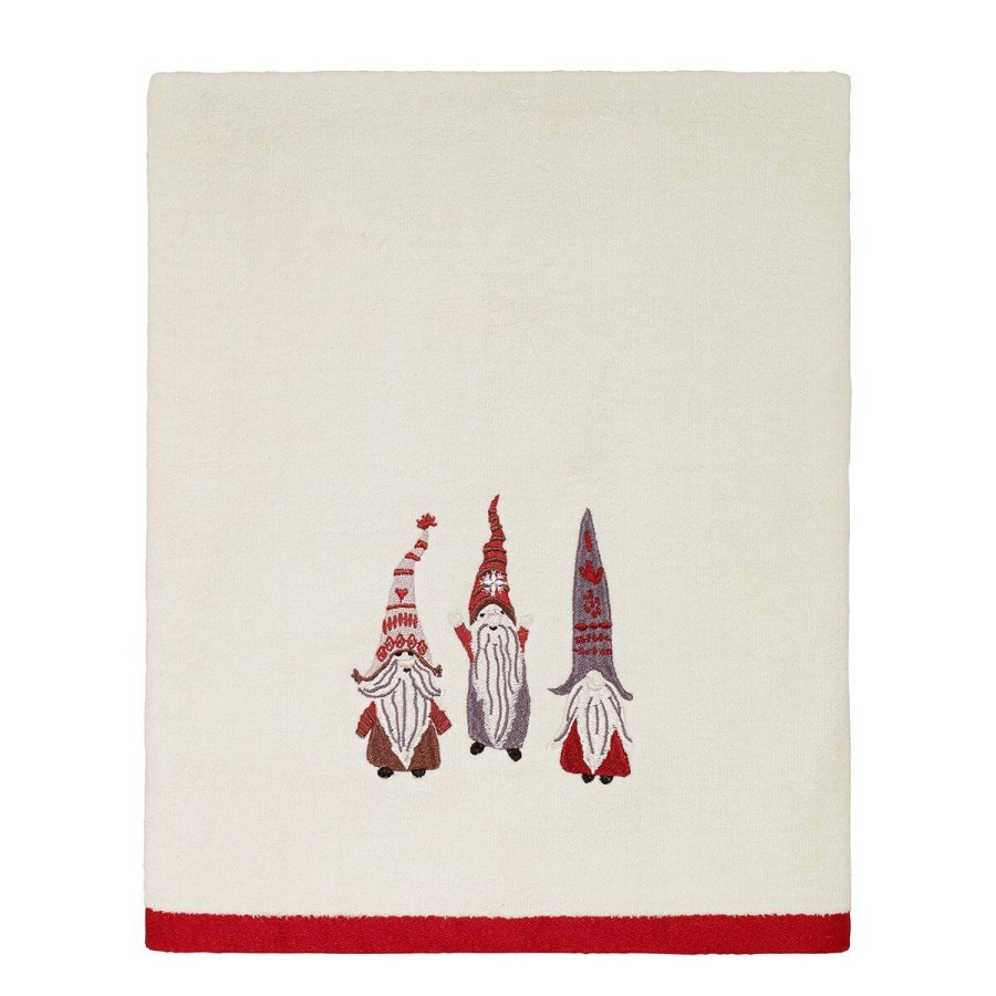 Towels * | Best Pirce Towels Avanti Christmas Gnomes Bath Towel Ivory