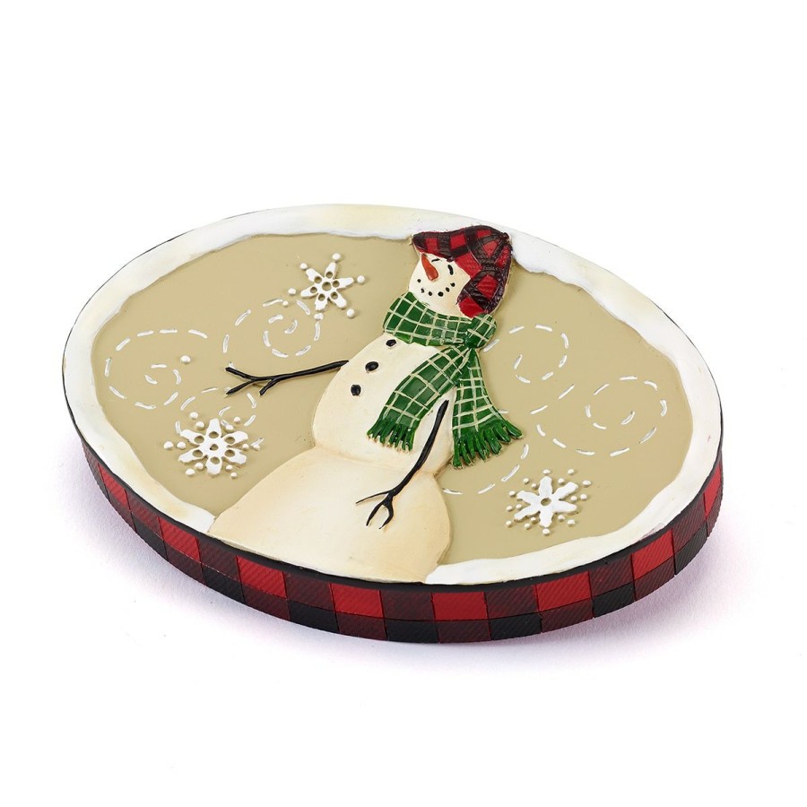 Soap Dishes * | Promo Soap Dishes Avanti Snowmen Gathering Soap Dish Tan