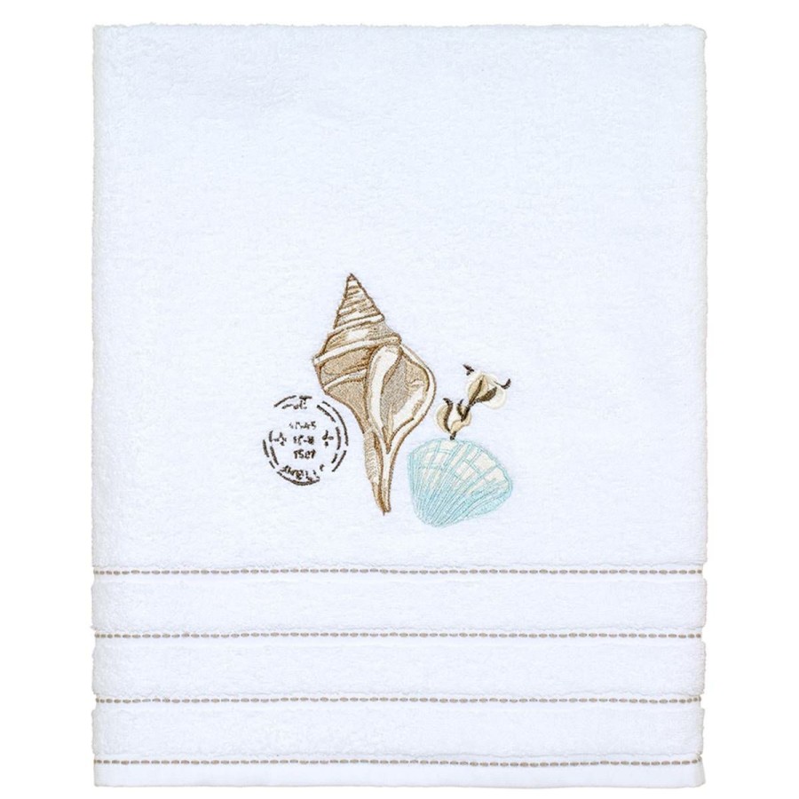 Towels * | Promo Towels Avanti Farmhouse Shell Towel Collection White