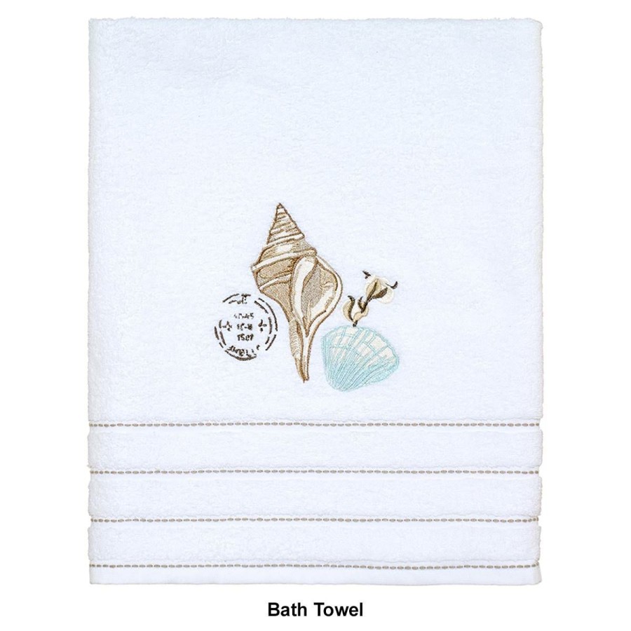 Towels * | Promo Towels Avanti Farmhouse Shell Towel Collection White